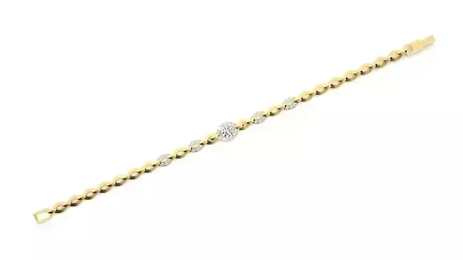 Diamond Bracelet 3D print model 