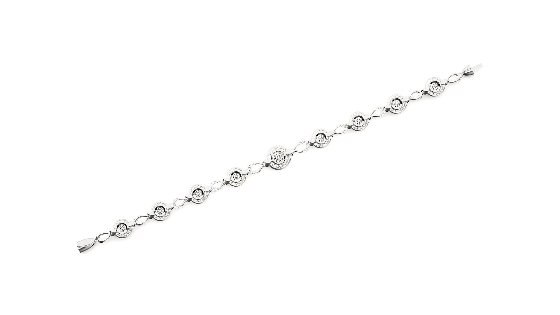 Diamond Bracelet 3D print model  3D print model_5