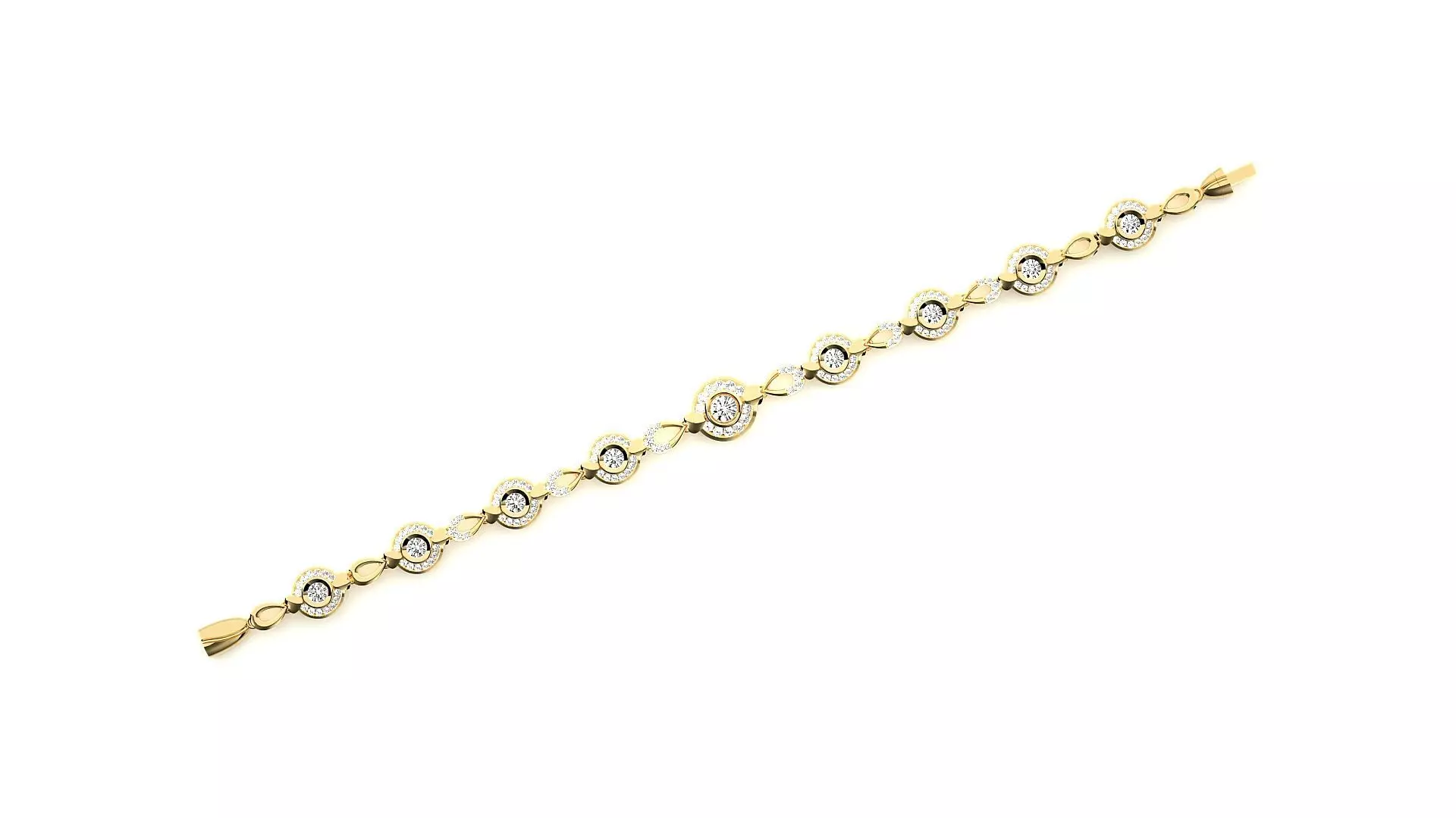 Diamond Bracelet 3D print model  3D print model_0