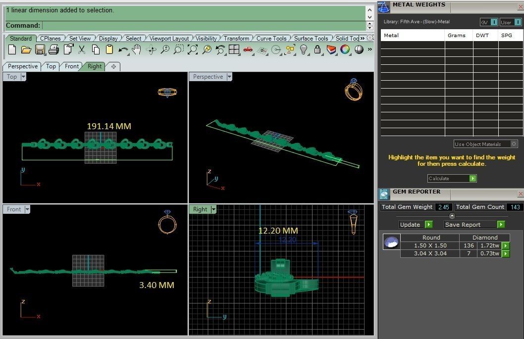 Diamond Bracelet 3D print model  3D print model_4