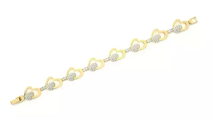 Diamond Bracelet 3D print model 