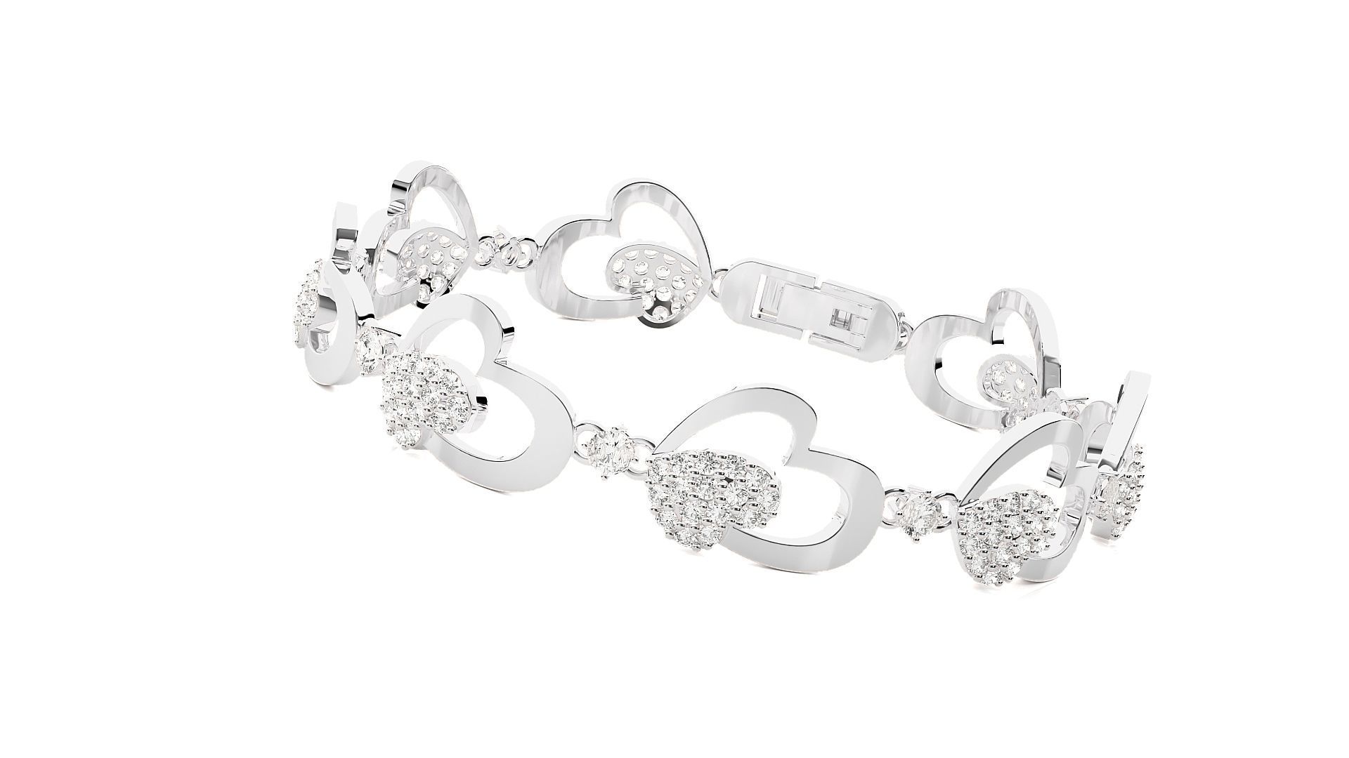 Diamond Bracelet 3D print model  3D print model_6