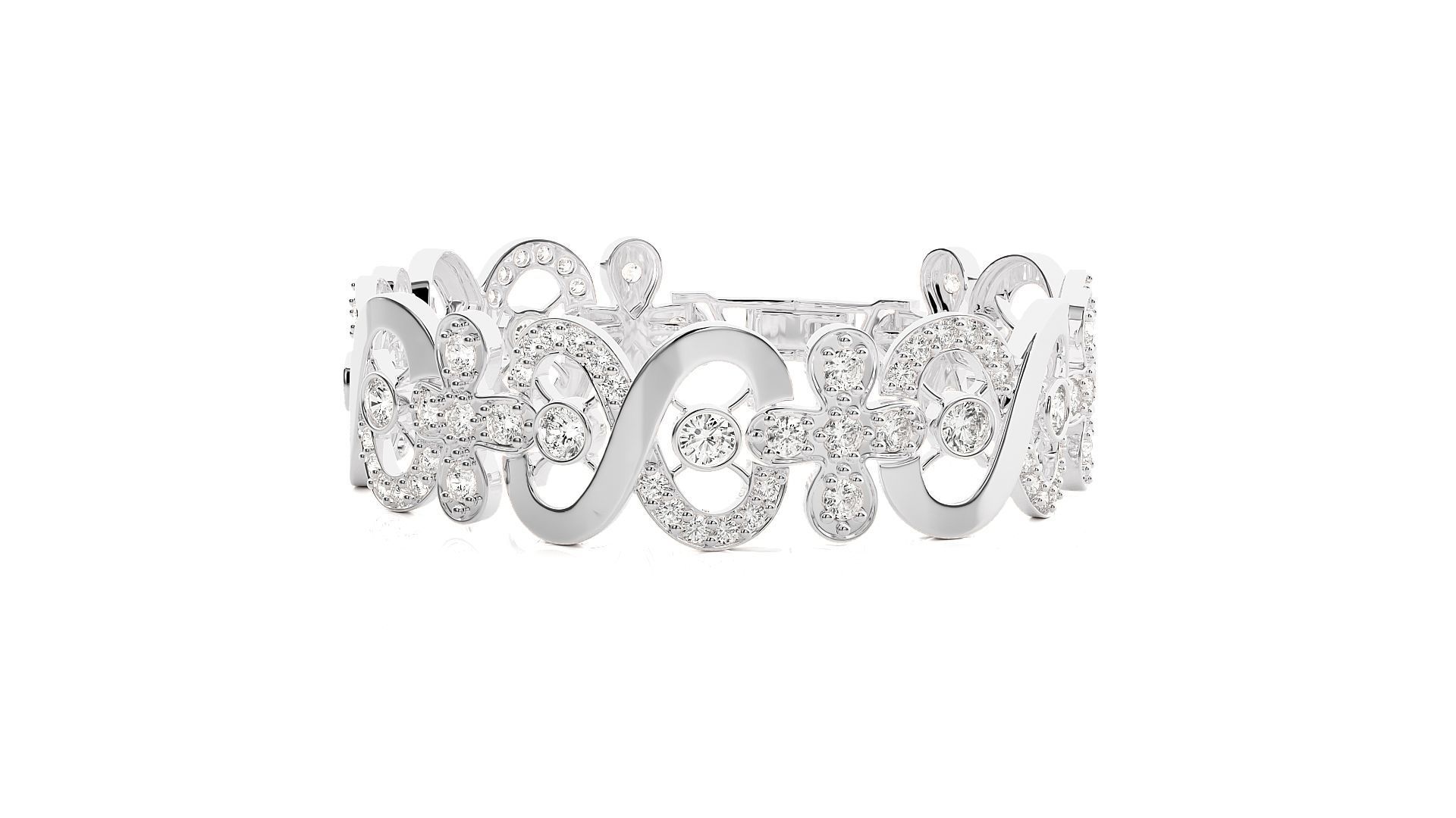 Diamond Bracelet 3D print model  3D print model_7