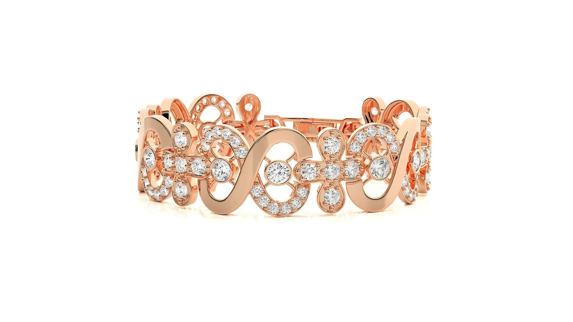 Diamond Bracelet 3D print model  3D print model_4