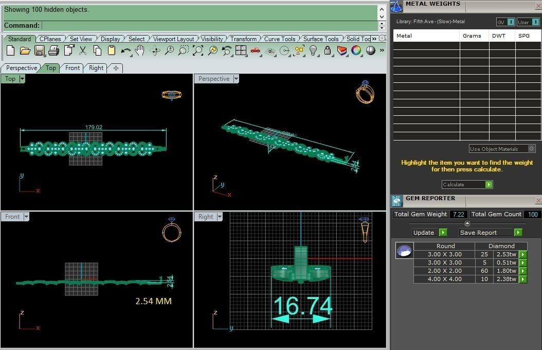 Diamond Bracelet 3D print model  3D print model_3