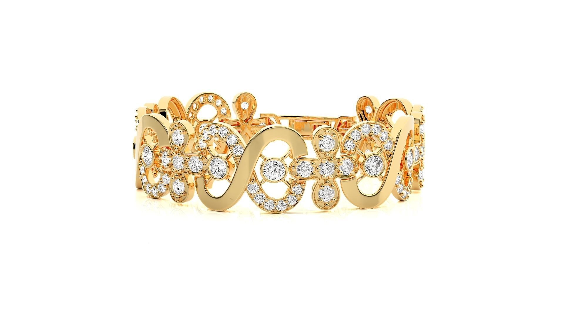 Diamond Bracelet 3D print model  3D print model_9