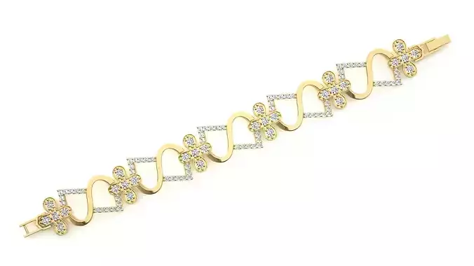 Diamond Bracelet 3D print model 