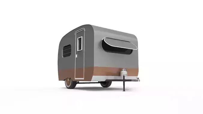 Camper Van Low-poly 3D model