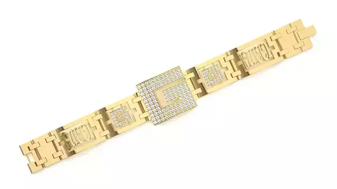 Diamond Bracelet 3D print model 