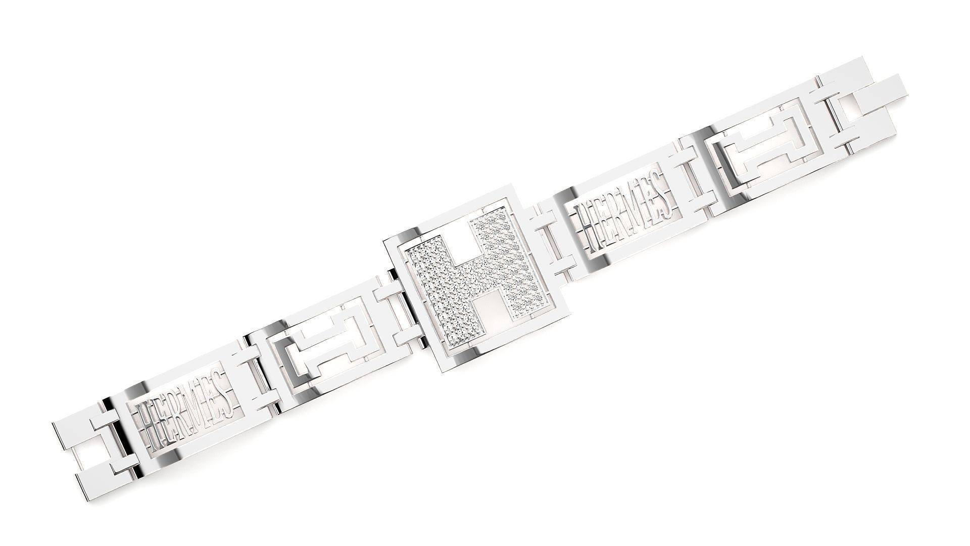 Diamond Bracelet 3D print model  3D print model_4