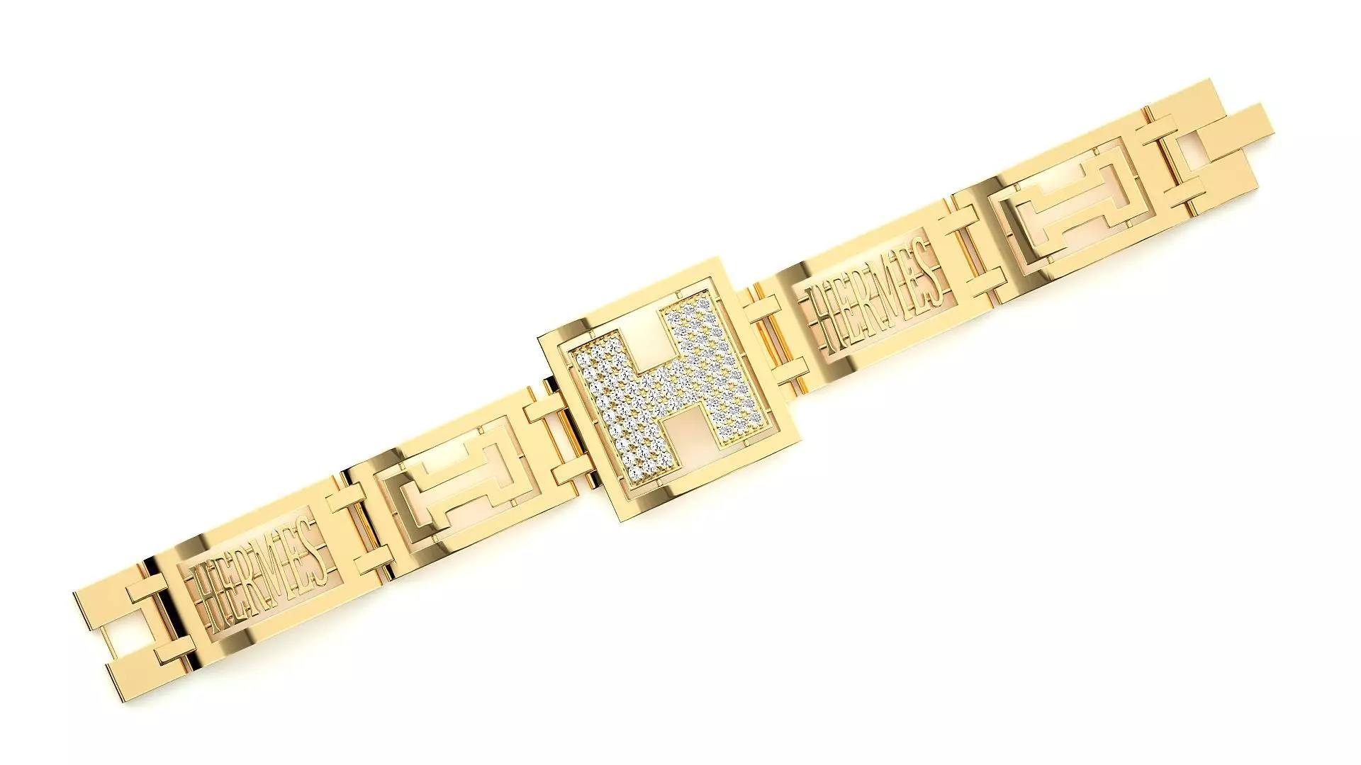 Diamond Bracelet 3D print model  3D print model_0