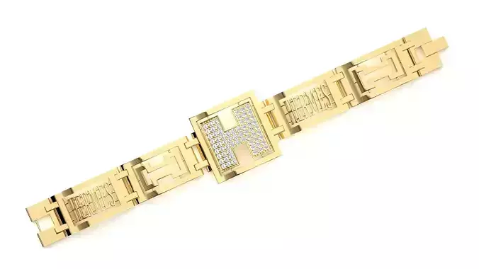 Diamond Bracelet 3D print model 