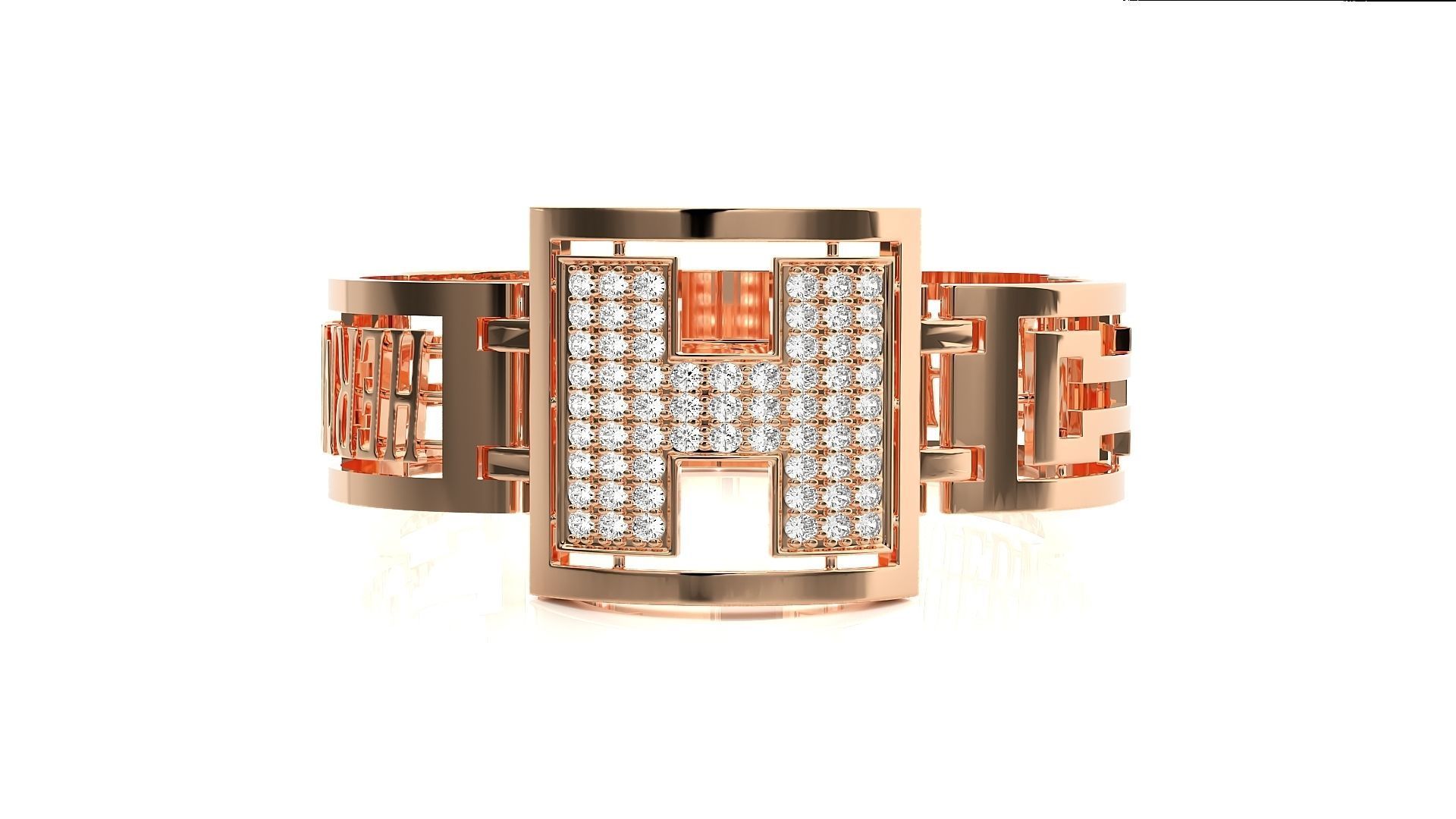 Diamond Bracelet 3D print model  3D print model_3