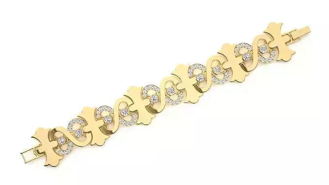 Diamond Bracelet 3D print model 