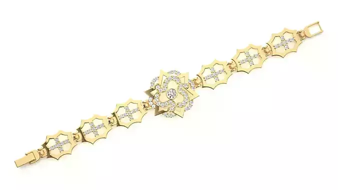 Diamond Bracelet 3D print model  