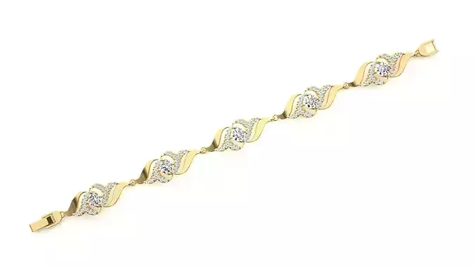 Diamond Bracelet 3D print model