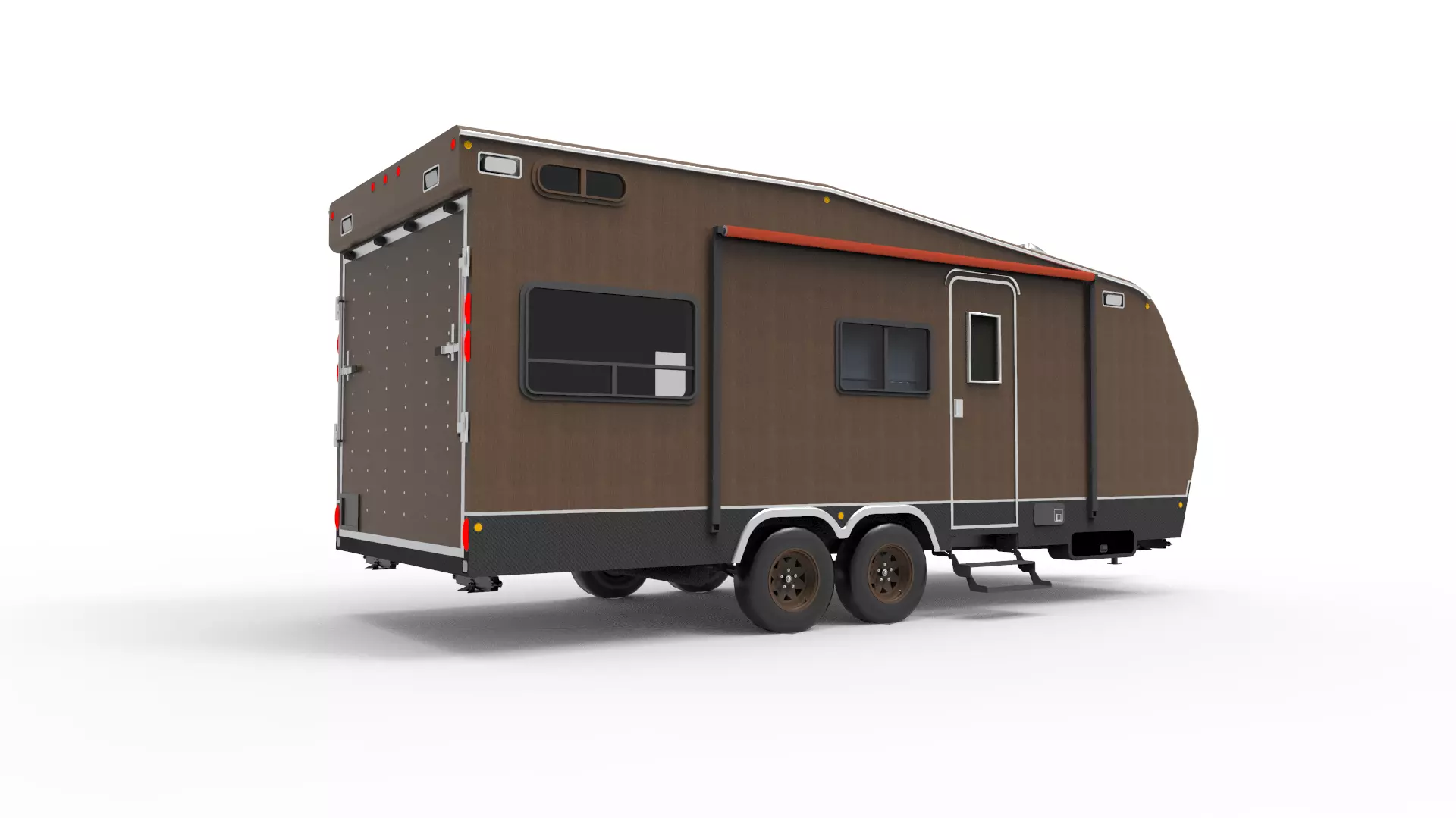 camper van Low-poly 3D model_0