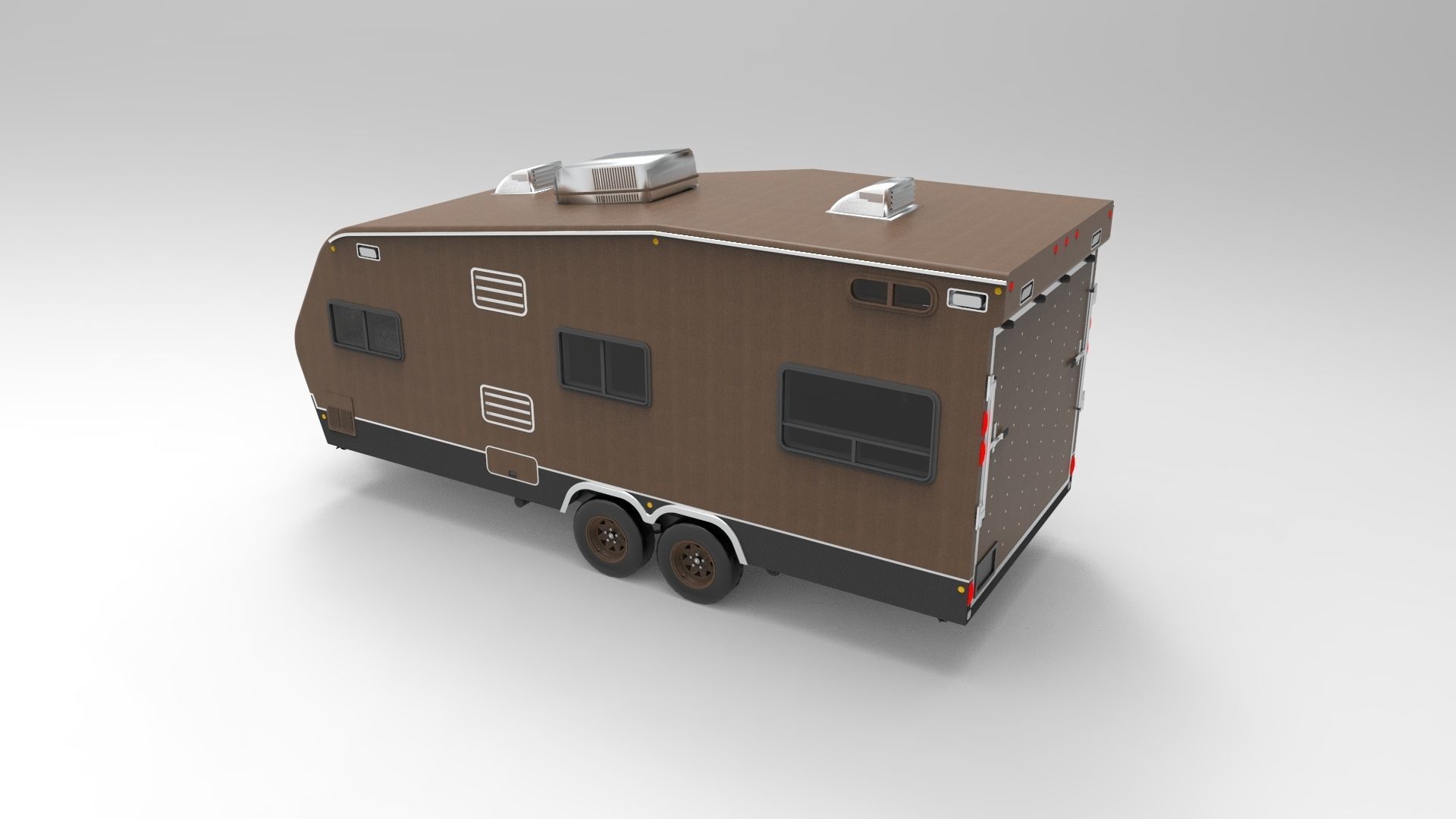 camper van Low-poly 3D model_4