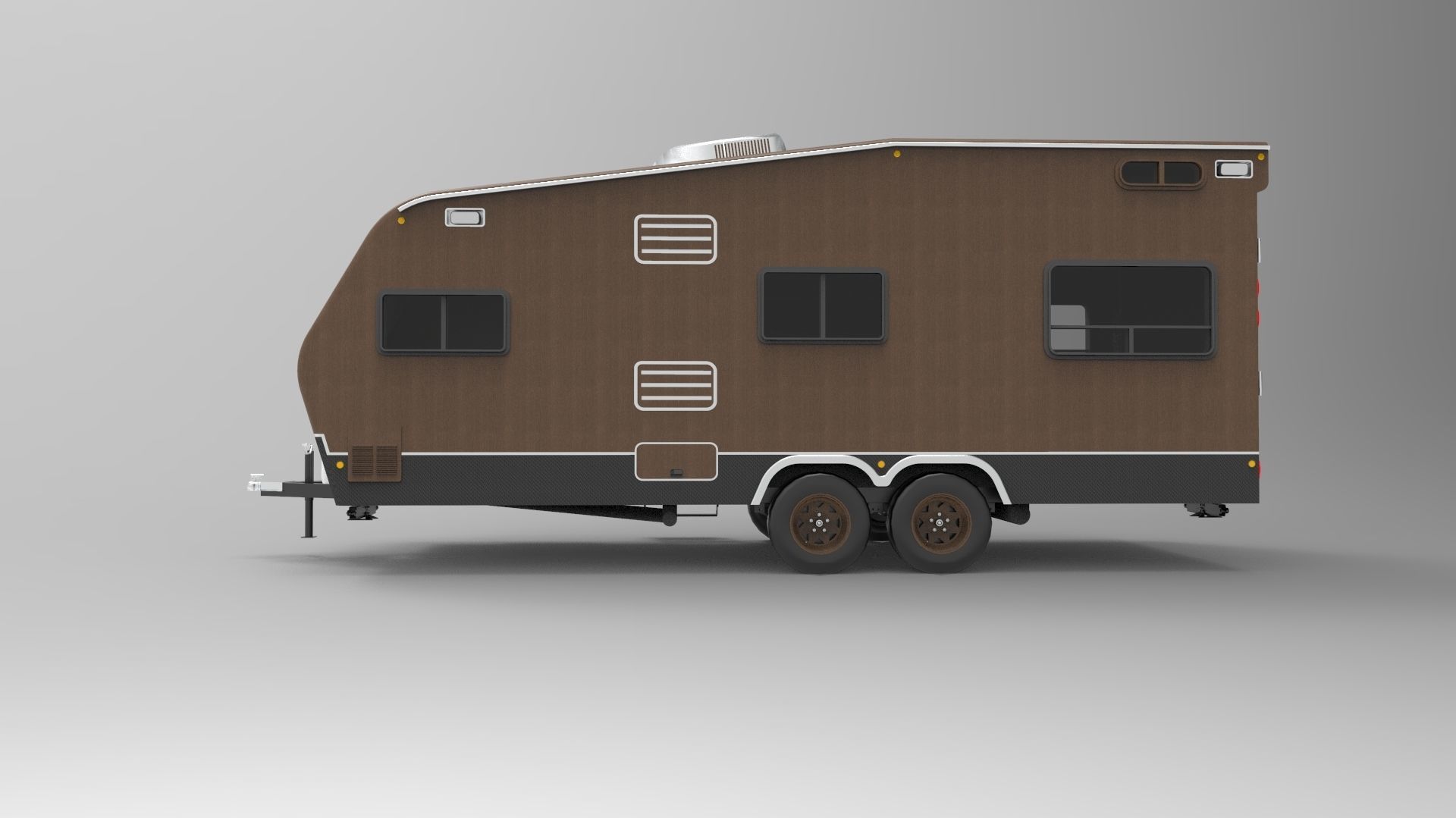 camper van Low-poly 3D model_2