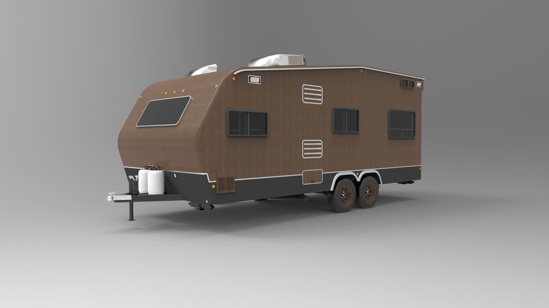 camper van Low-poly 3D model_1