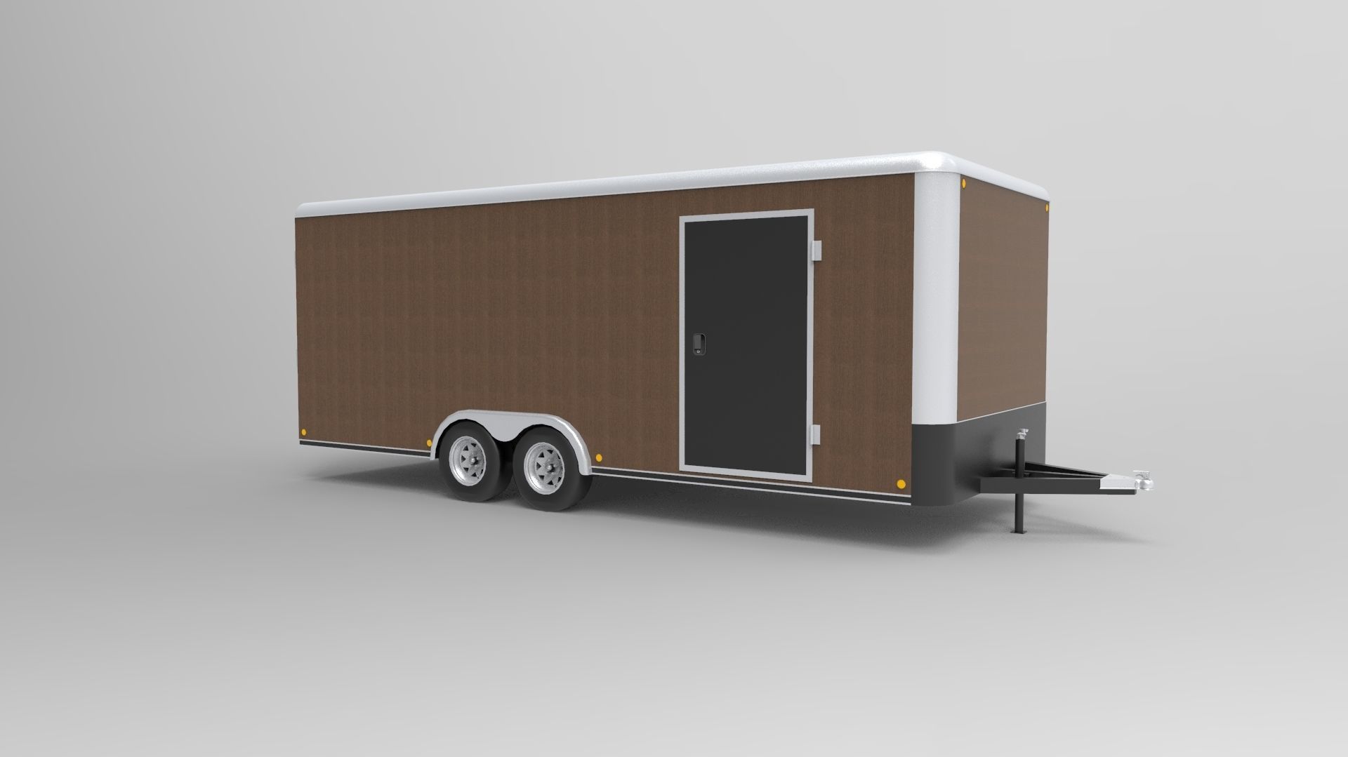 Container Camper Van 2 Low-poly 3D model_4