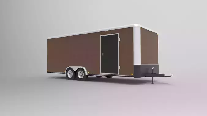 Container Camper Van 2 Low-poly 3D model Container Camper Van 2 Low-poly 3D model