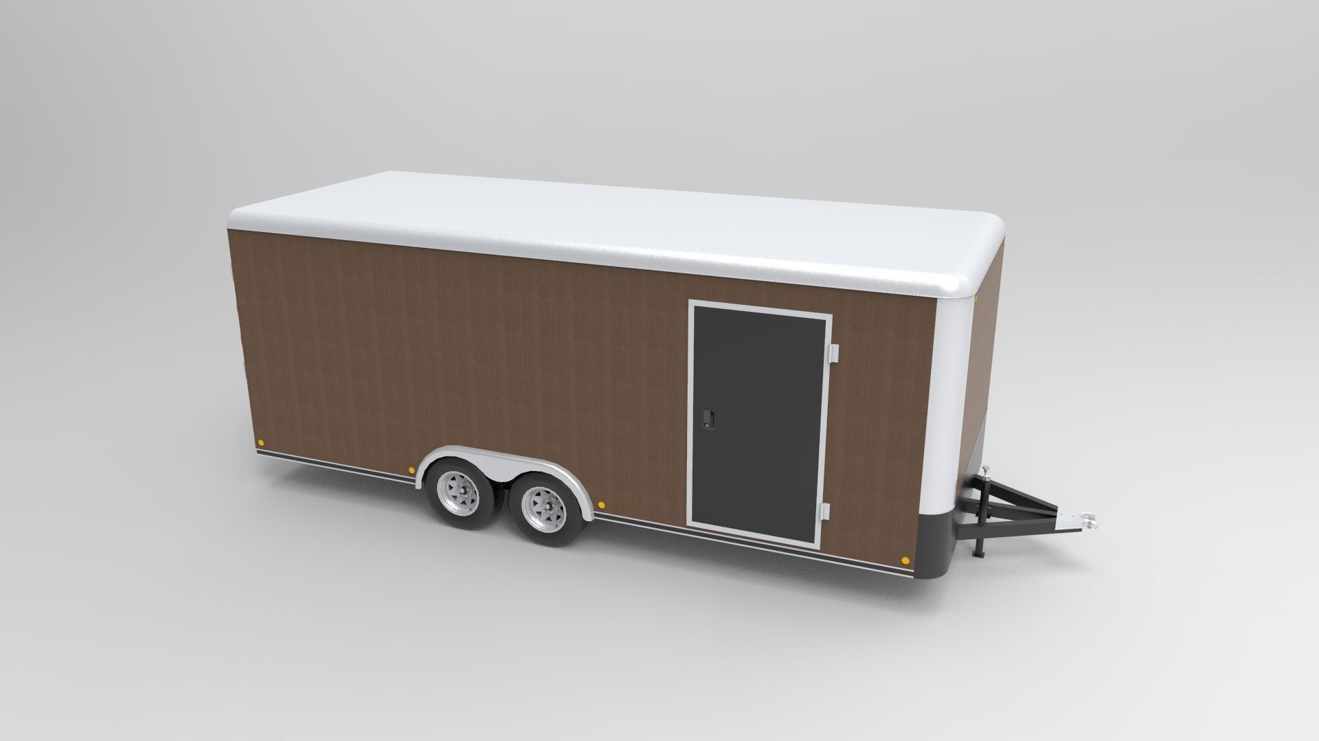 Container Camper Van 2 Low-poly 3D model_1