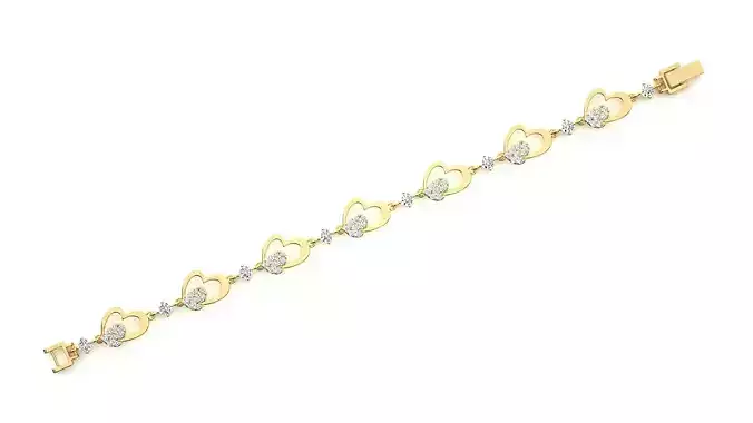 Diamond Bracelet 3D print model 