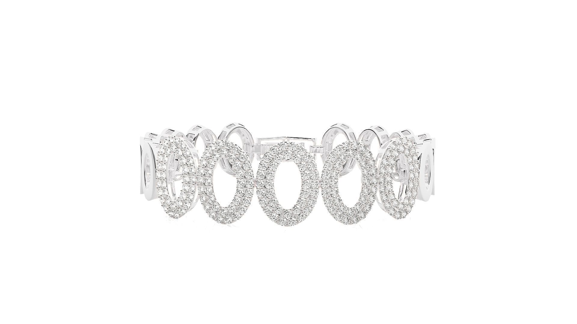 Diamond Bracelet 3D print model  3D print model_7