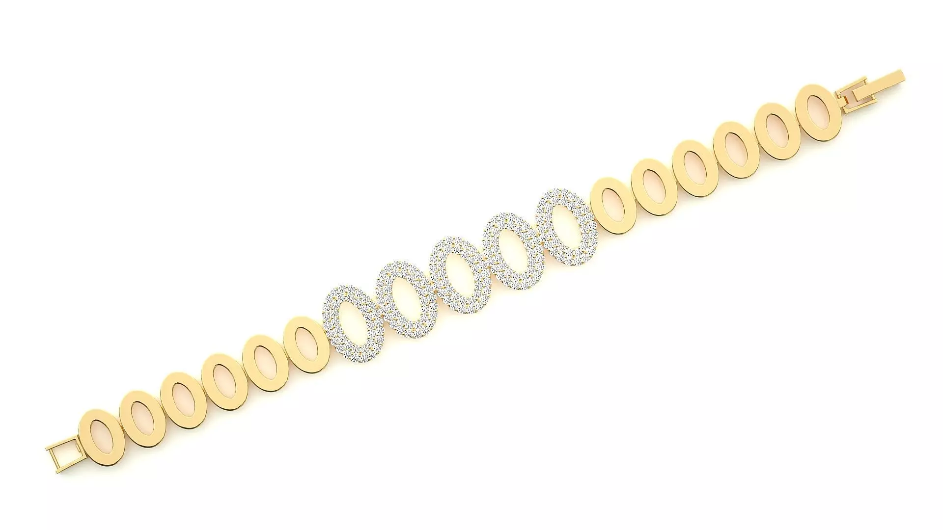 Diamond Bracelet 3D print model  3D print model_0