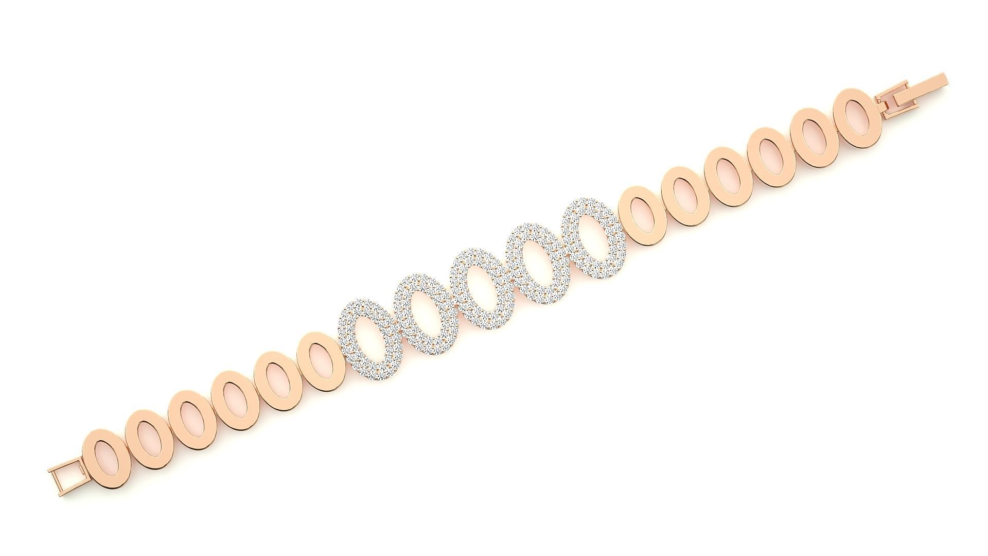 Diamond Bracelet 3D print model  3D print model_1