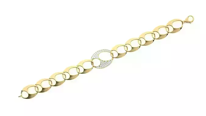 Diamond Bracelet 3D print model  