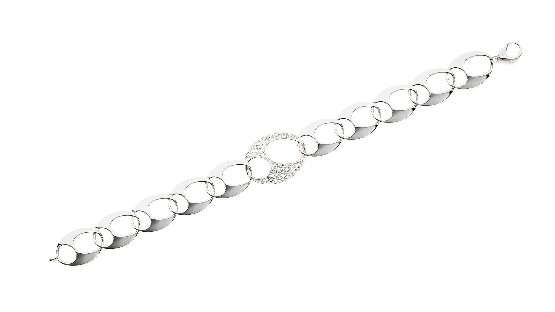 Diamond Bracelet 3D print model   3D print model_5