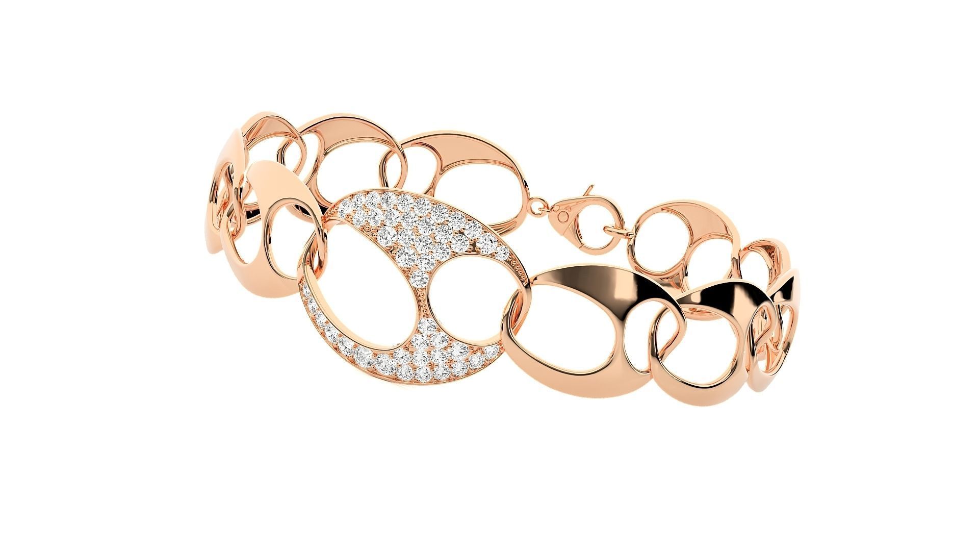 Diamond Bracelet 3D print model   3D print model_2