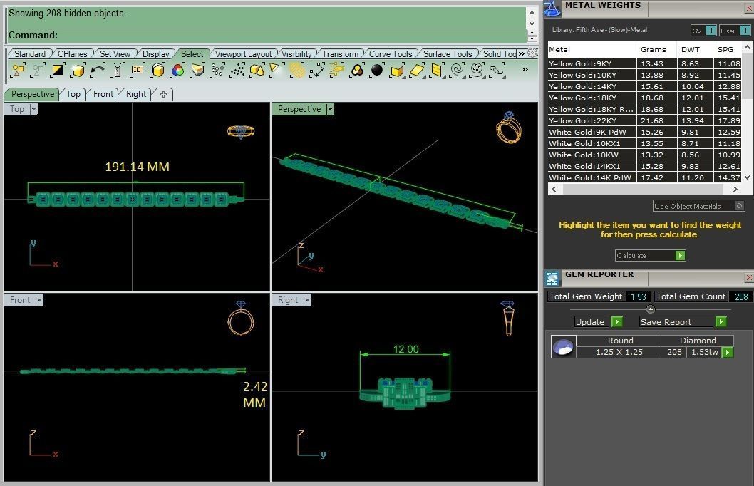 Diamond Bracelet 3D print model  3D print model_4