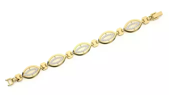 Diamond Bracelet 3D print model 