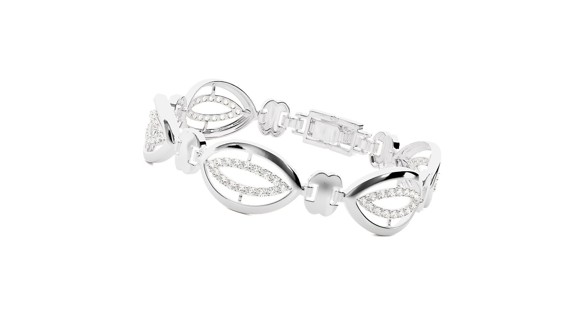 Diamond Bracelet 3D print model  3D print model_6