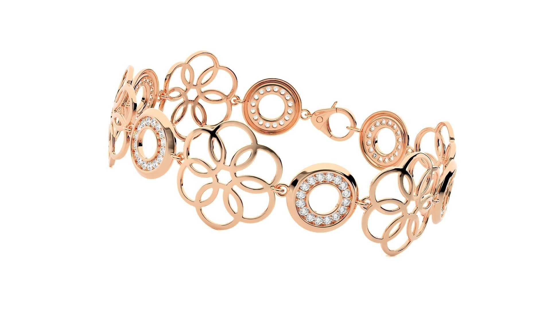 Diamond Bracelet 3D print model   3D print model_2