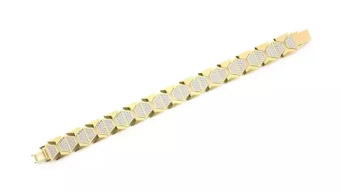 Diamond Bracelet 3D print model