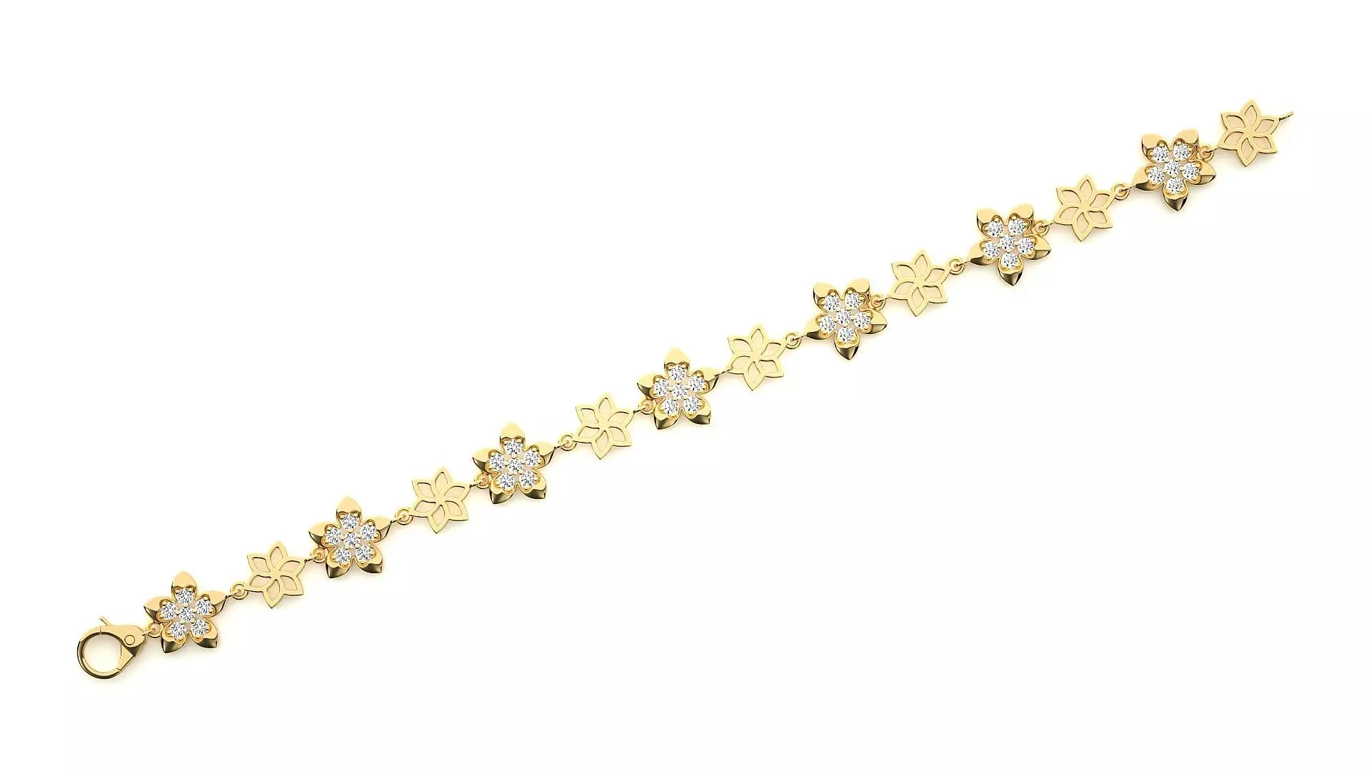 Diamond Bracelet 3D print model 3D print model_0