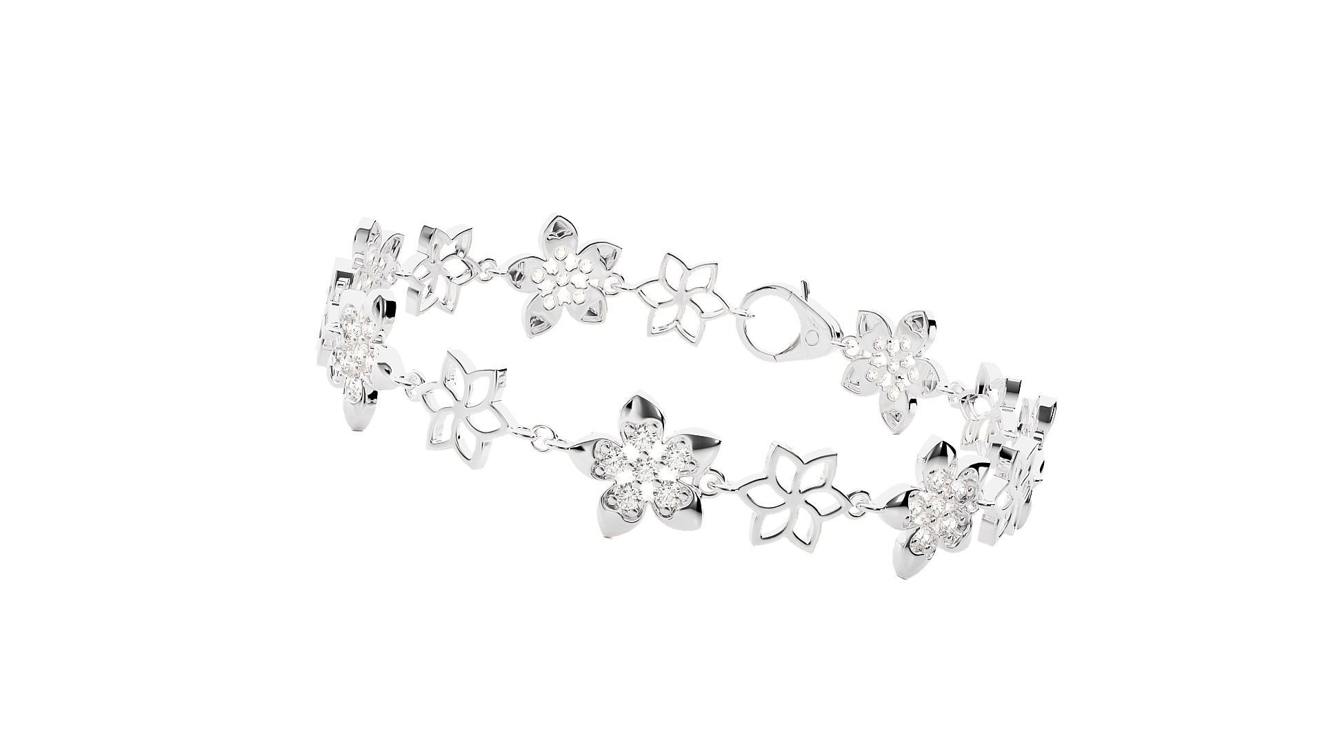 Diamond Bracelet 3D print model 3D print model_6