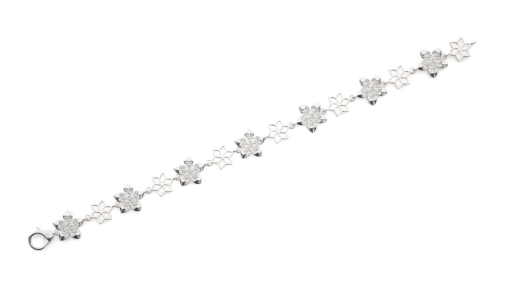 Diamond Bracelet 3D print model 3D print model_5