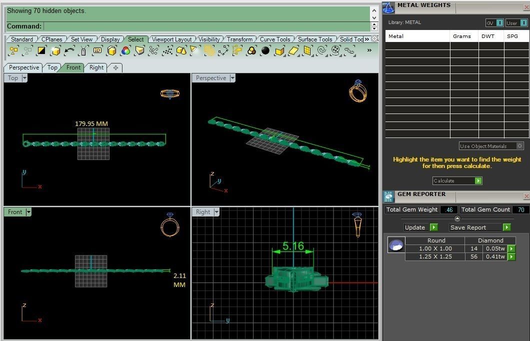 Diamond Bracelet 3D print model  3D print model_5