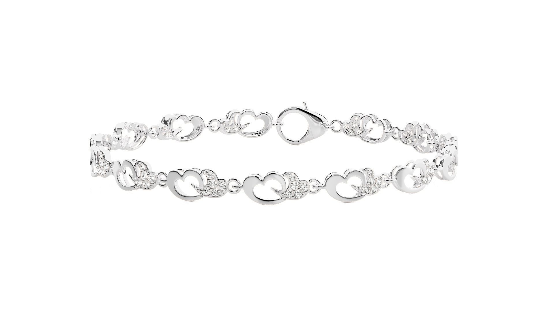 Diamond Bracelet 3D print model  3D print model_8