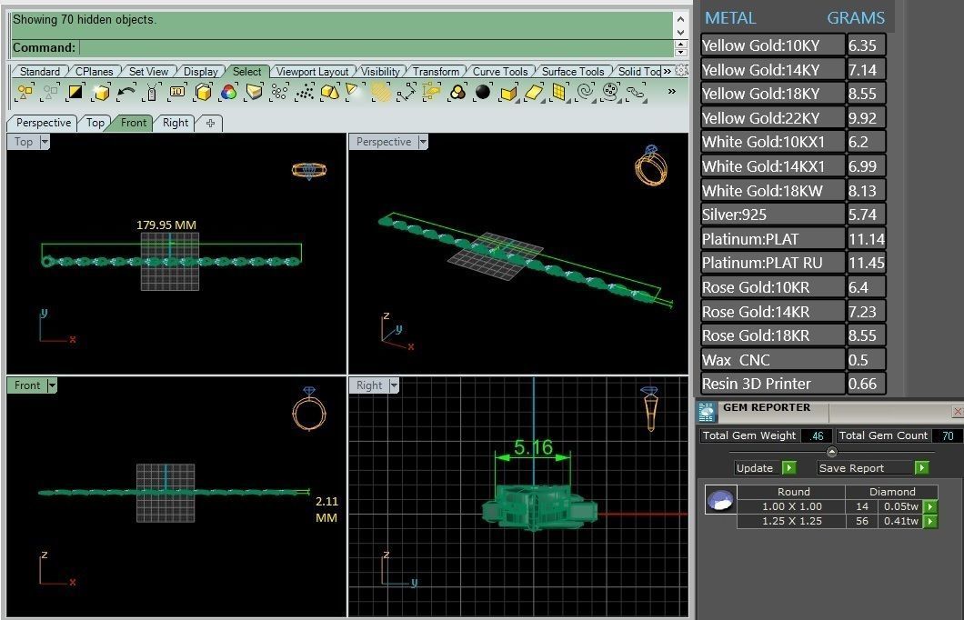Diamond Bracelet 3D print model  3D print model_4