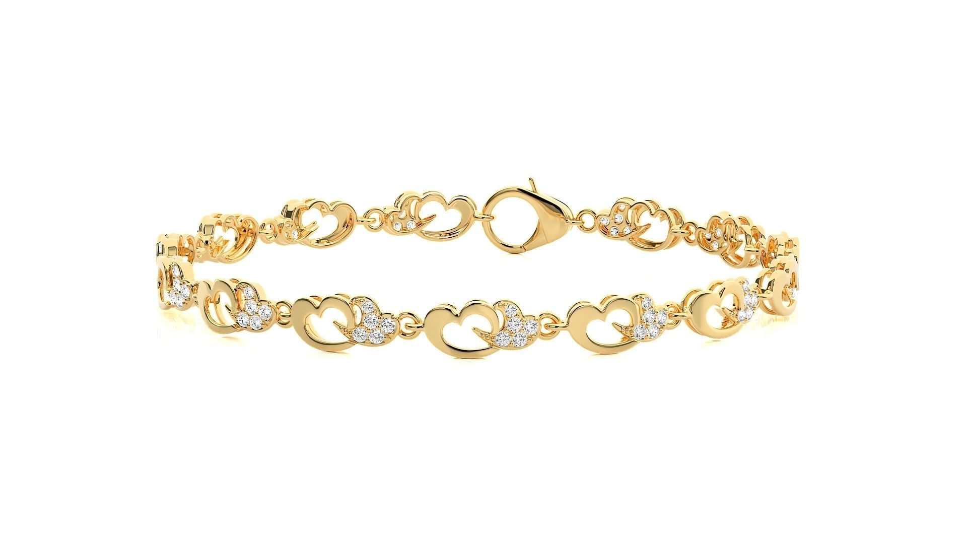 Diamond Bracelet 3D print model  3D print model_10