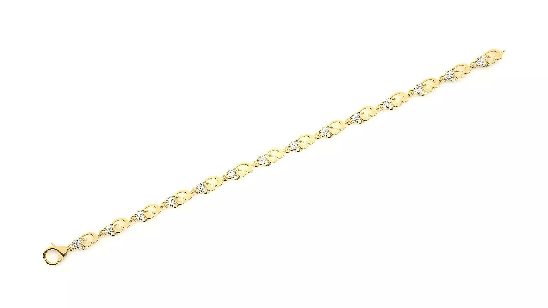 Diamond Bracelet 3D print model  3D print model_0