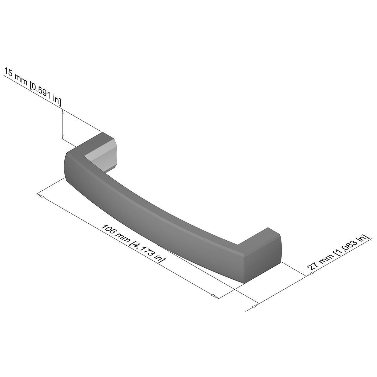 Cabinet drawer handle and pull  print model 3D print model_1