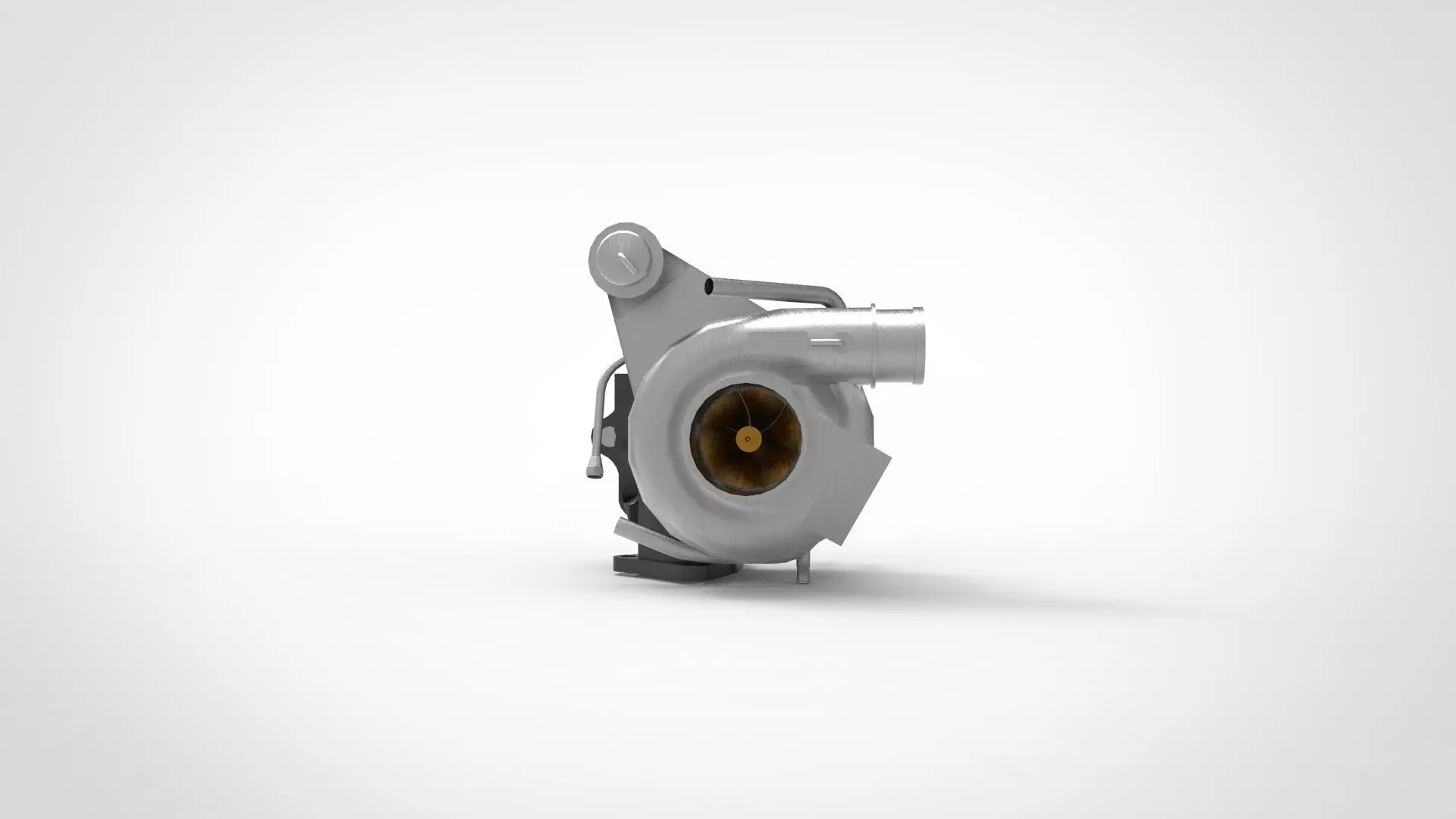 Turbocharger car Low-poly 3D model_0