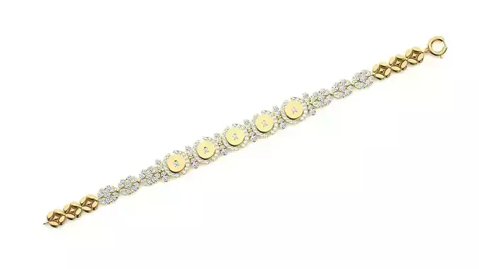Diamond Bracelet 3D print model 